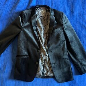 Appaman Black Blazer with Patterned Lining